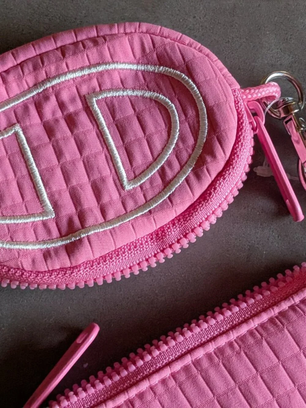 Champion Pink Quilted Multi-Accessory Keychain Pouch Set